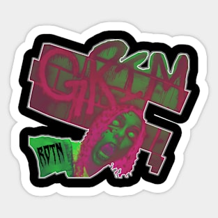 neon grim Sticker